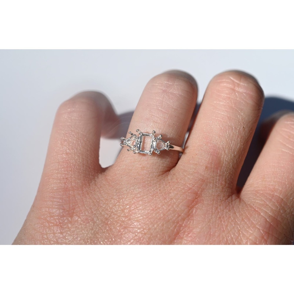 8x6mm, 5x5mm Wedding Band 1pcs ring setting band without stone blank ring